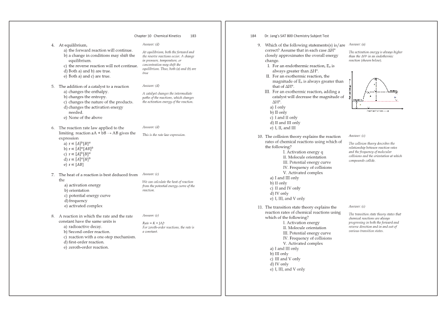 Dr.jang's SAT 800 Chemistry