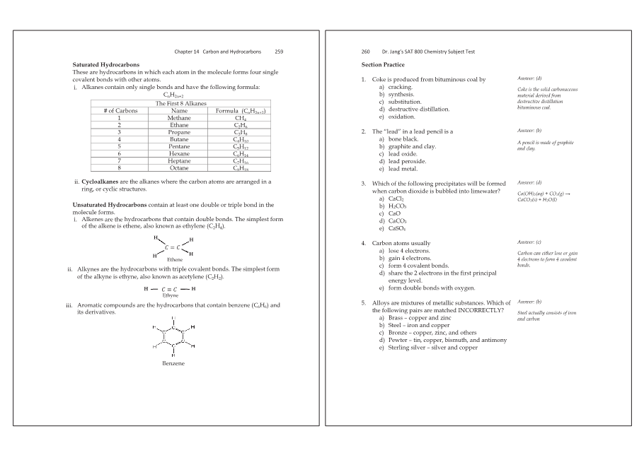 Dr.jang's SAT 800 Chemistry