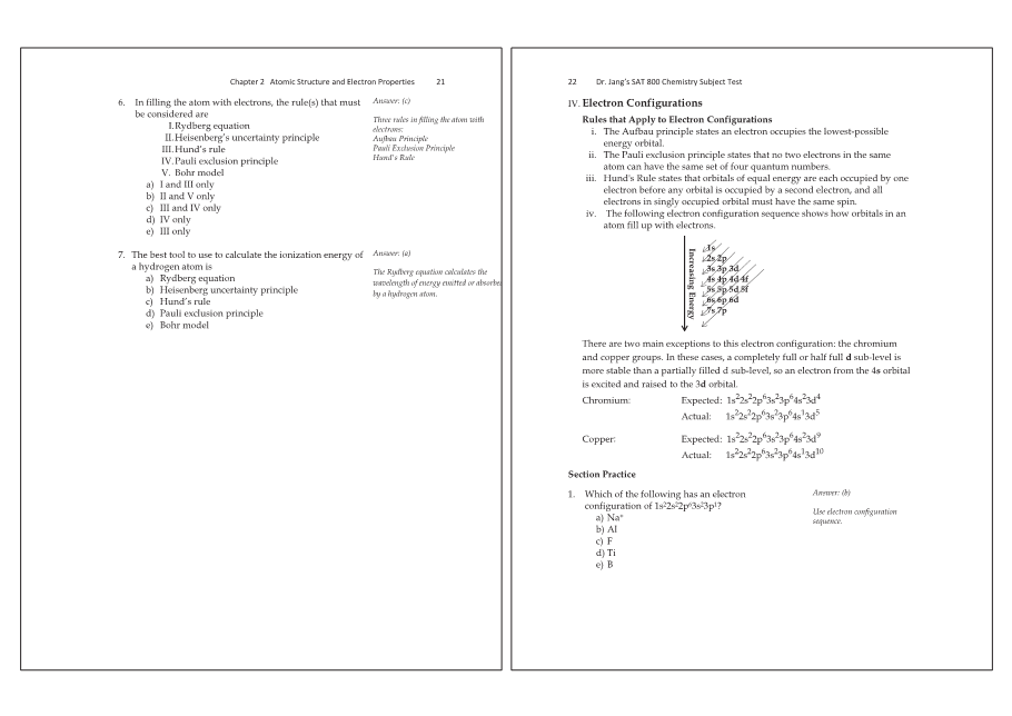 Dr.jang's SAT 800 Chemistry