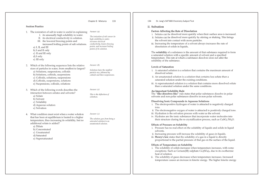 Dr.jang's SAT 800 Chemistry