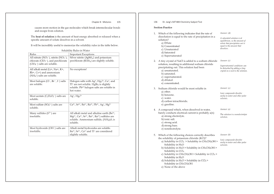 Dr.jang's SAT 800 Chemistry