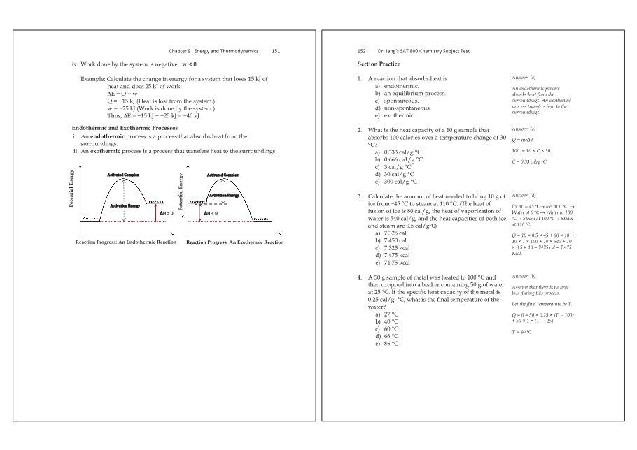 Dr.jang's SAT 800 Chemistry