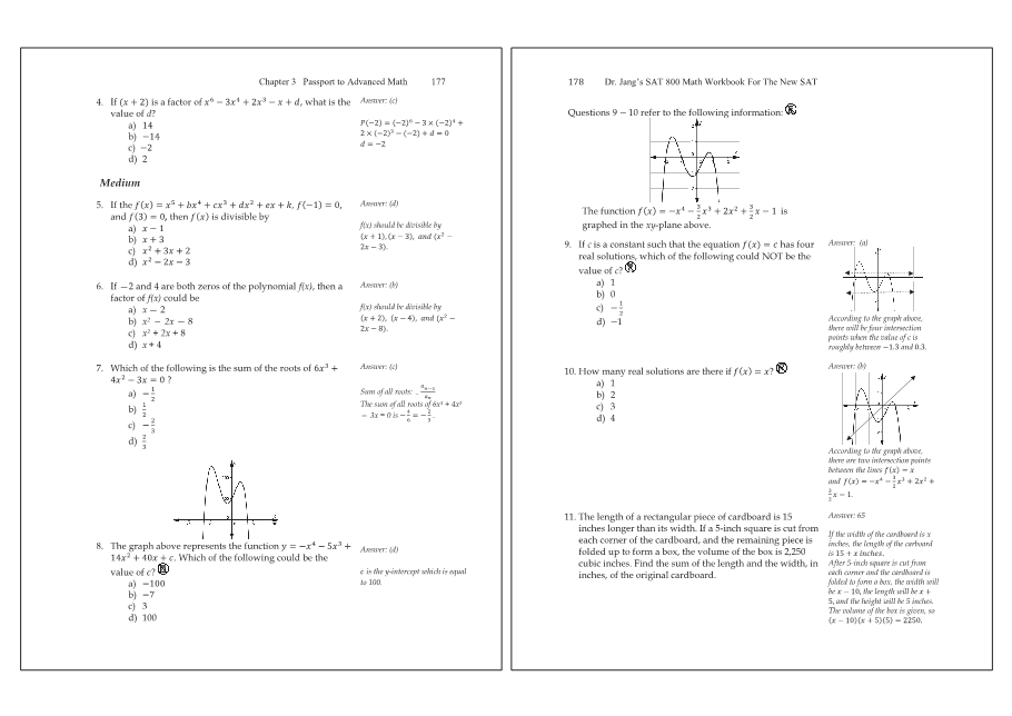 Dr.jang's SAT 800 Math