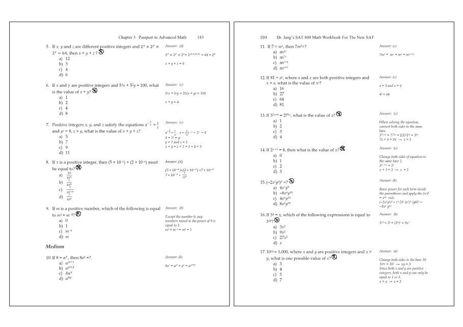 Dr.jang's SAT 800 Math