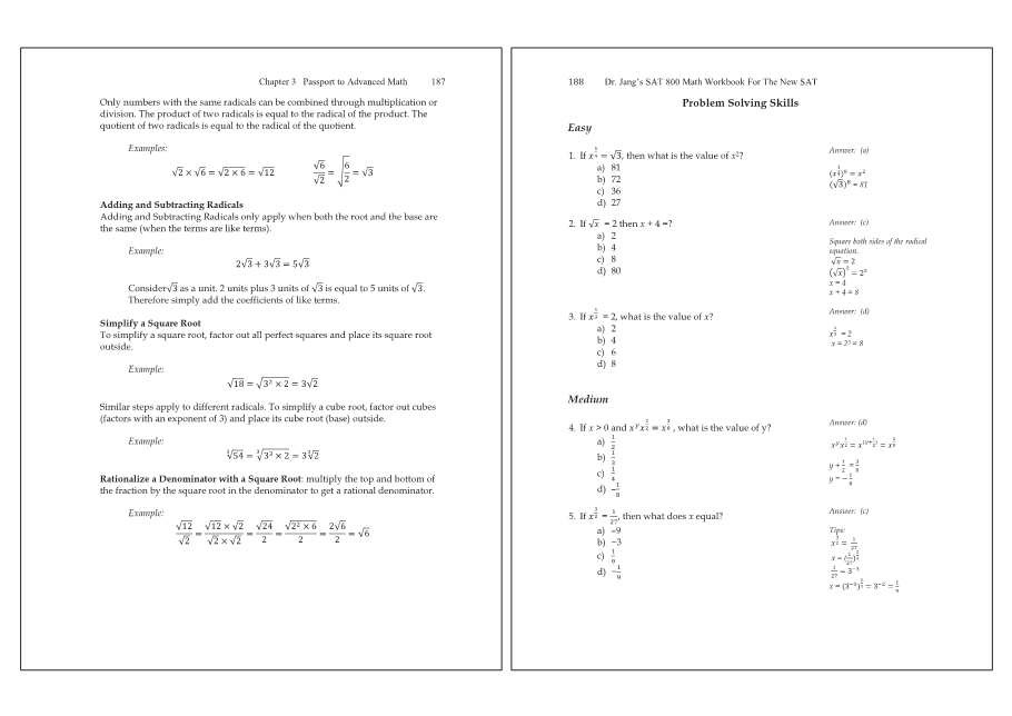 Dr.jang's SAT 800 Math