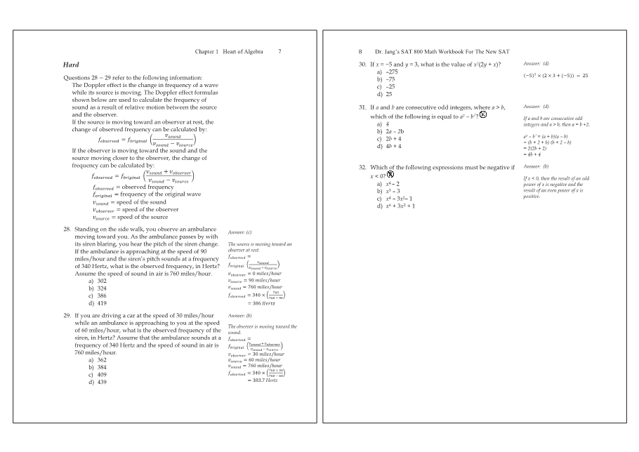 Dr.jang's SAT 800 Math