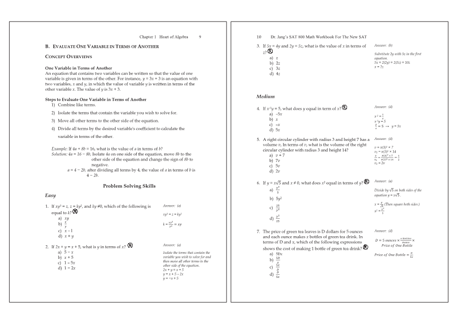 Dr.jang's SAT 800 Math