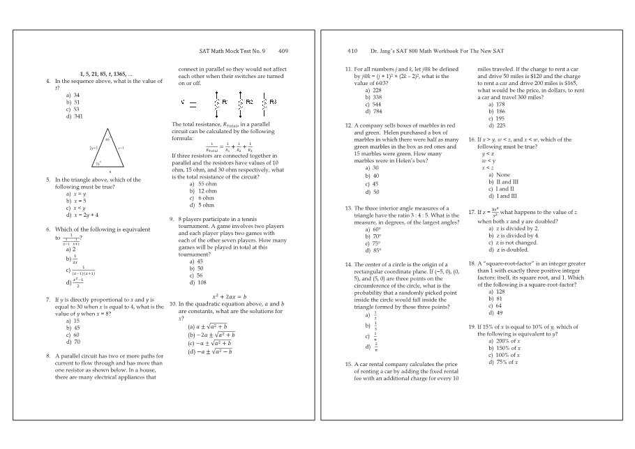 Dr.jang's SAT 800 Math