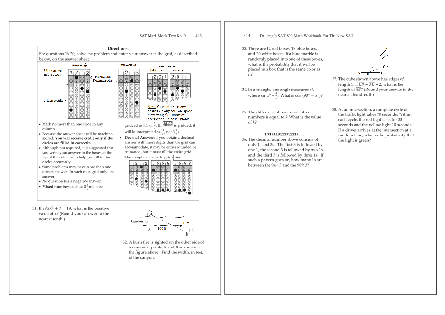 Dr.jang's SAT 800 Math