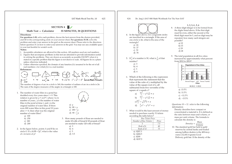 Dr.jang's SAT 800 Math