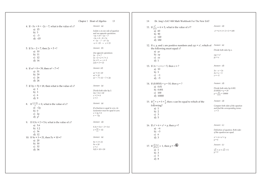 Dr.jang's SAT 800 Math