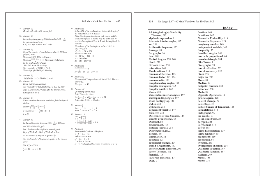 Dr.jang's SAT 800 Math