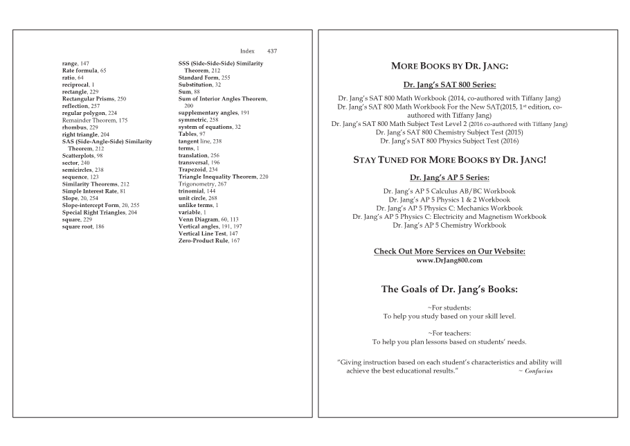Dr.jang's SAT 800 Math
