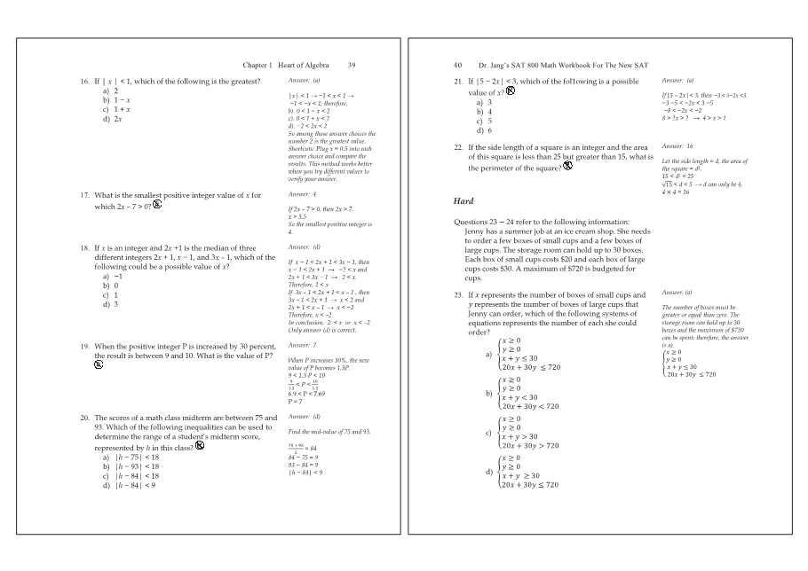 Dr.jang's SAT 800 Math
