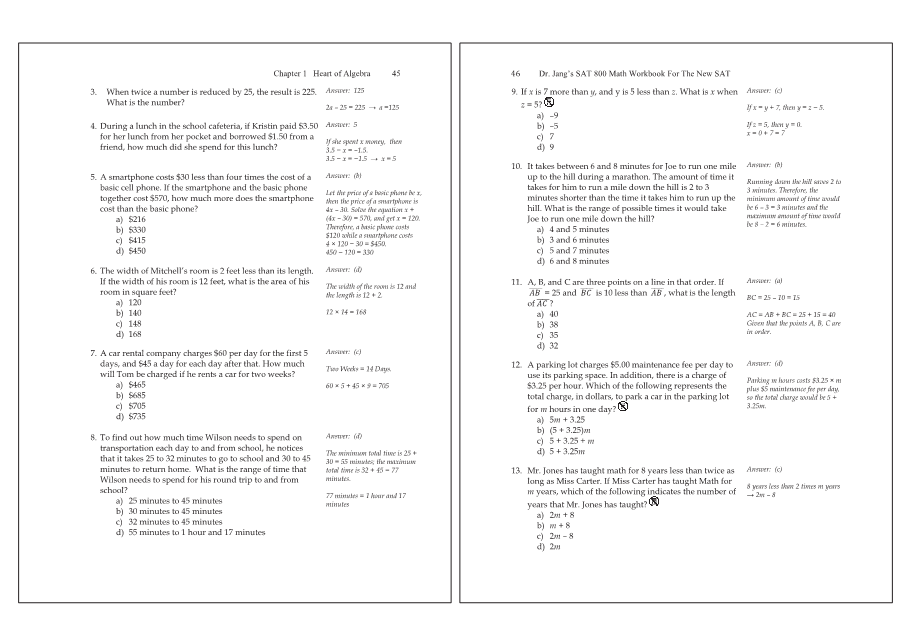 Dr.jang's SAT 800 Math