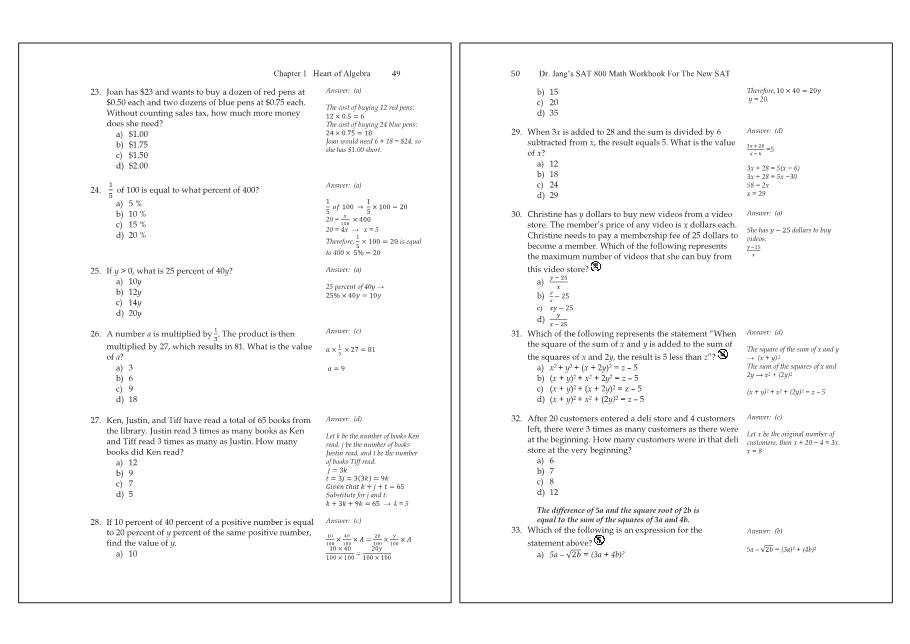 Dr.jang's SAT 800 Math