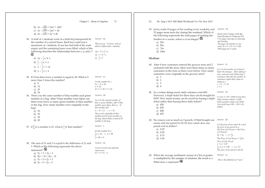 Dr.jang's SAT 800 Math