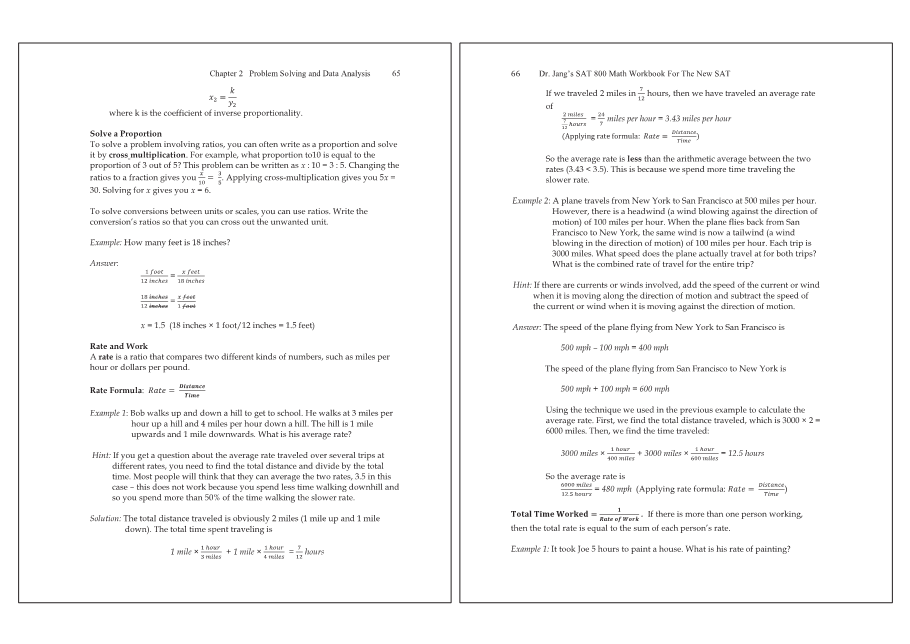 Dr.jang's SAT 800 Math