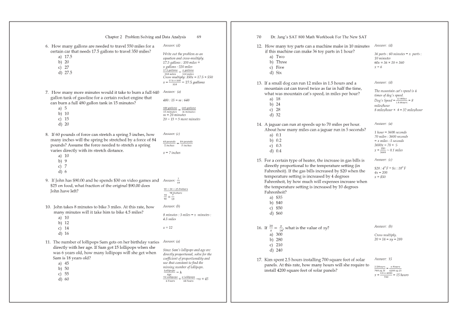 Dr.jang's SAT 800 Math