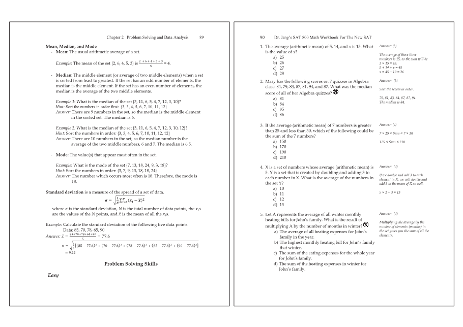 Dr.jang's SAT 800 Math