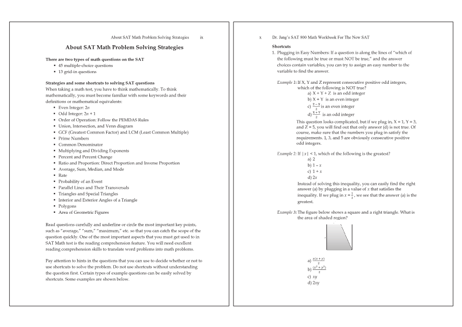 Dr.jang's SAT 800 Math