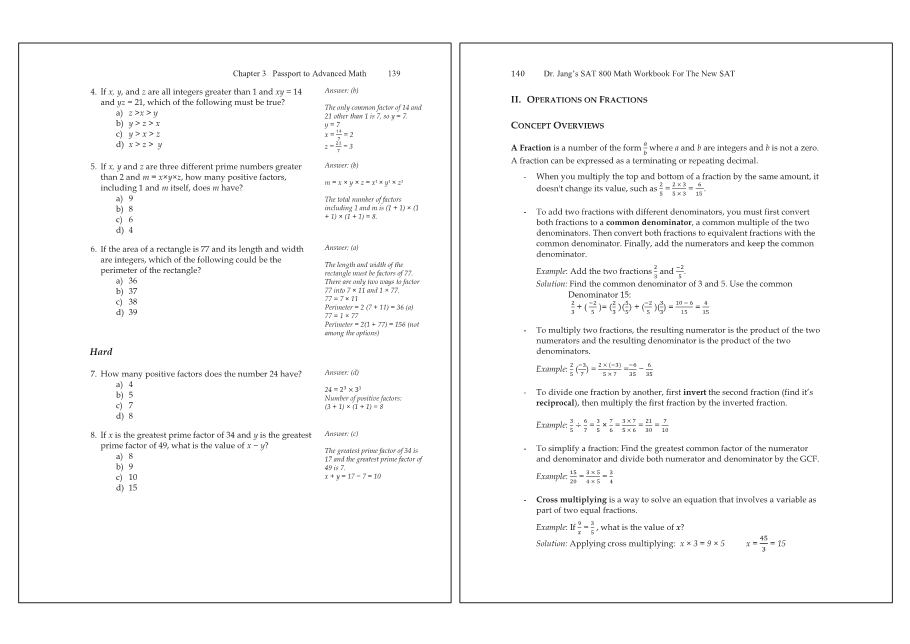 Dr.jang's SAT 800 Math