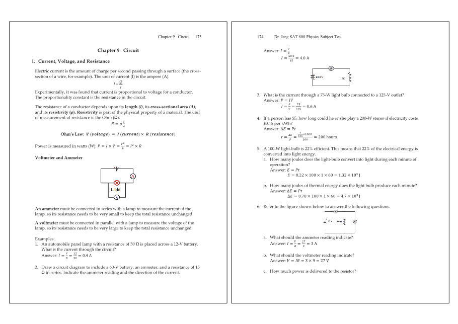 Dr.jang's SAT 800 Physics