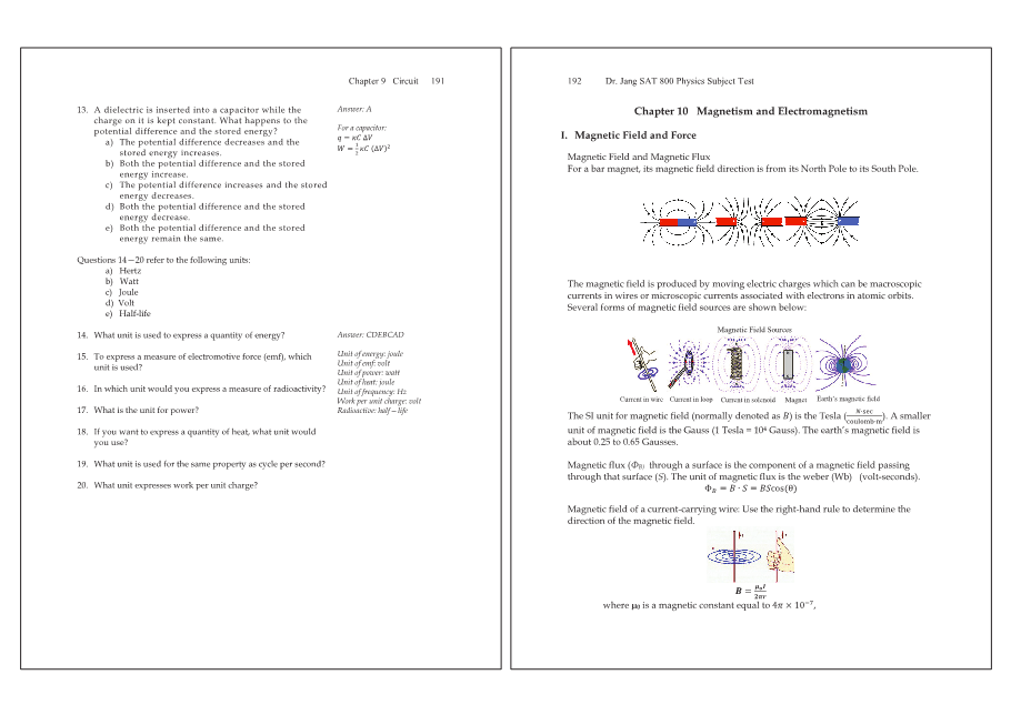 Dr.jang's SAT 800 Physics