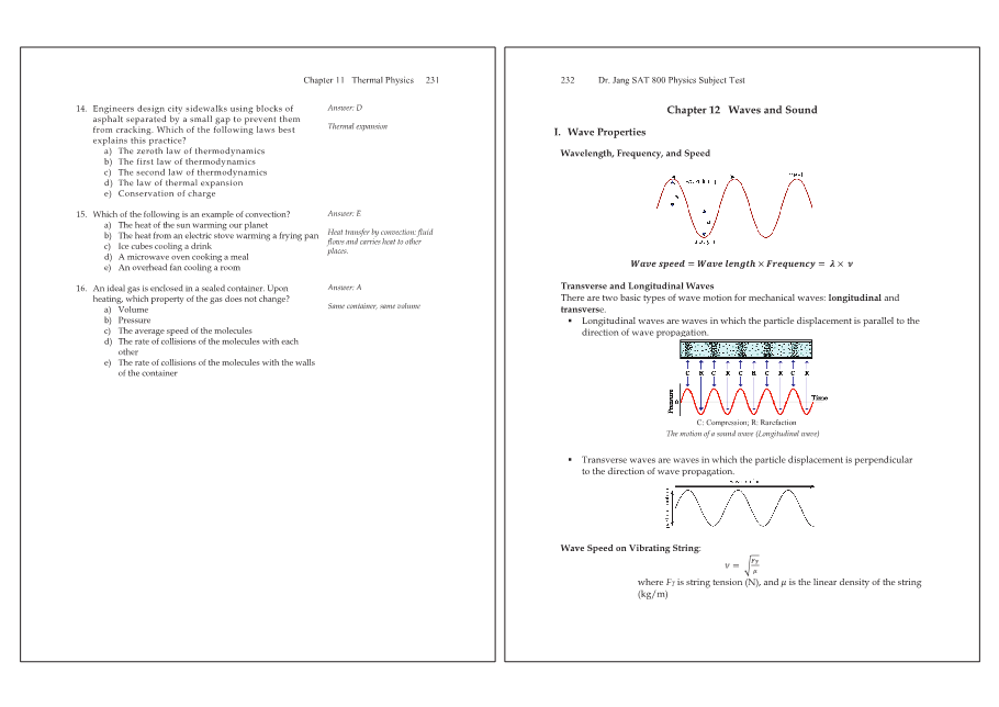 Dr.jang's SAT 800 Physics