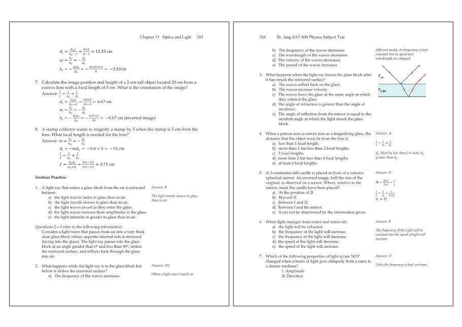 Dr.jang's SAT 800 Physics