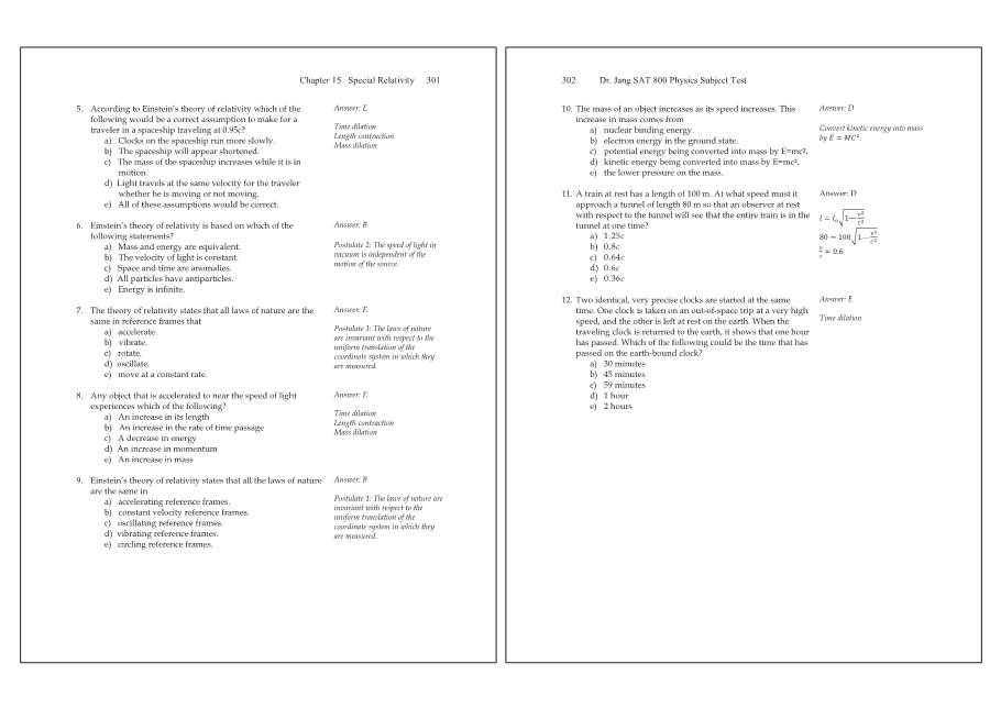 Dr.jang's SAT 800 Physics