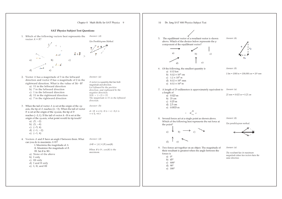 Dr.jang's SAT 800 Physics