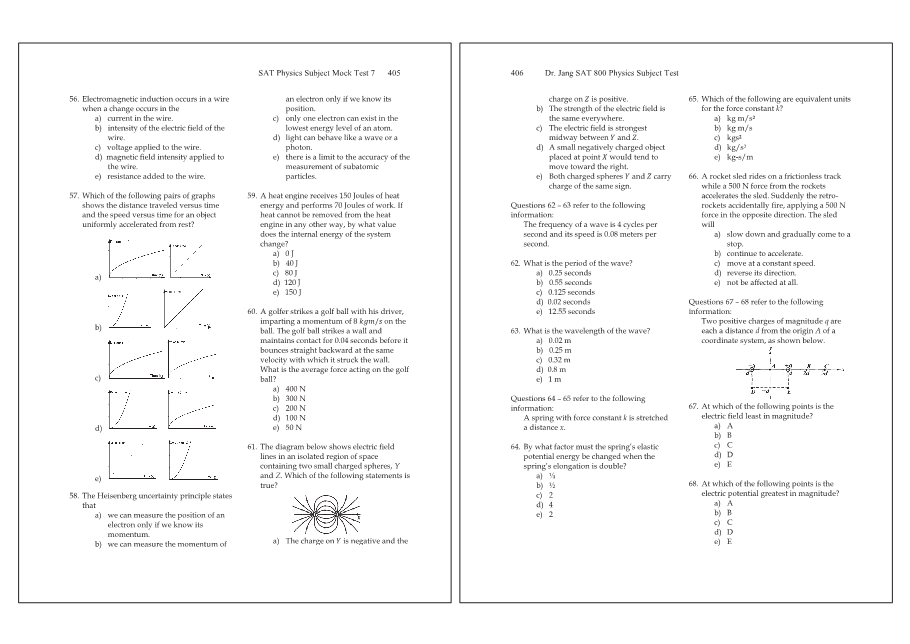 Dr.jang's SAT 800 Physics