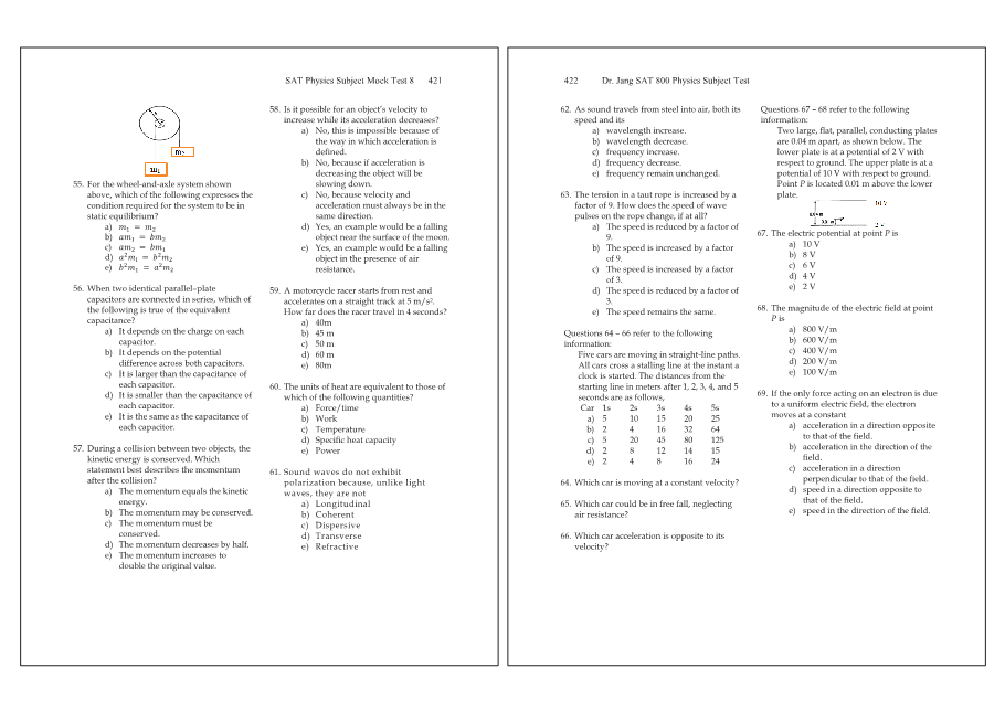 Dr.jang's SAT 800 Physics