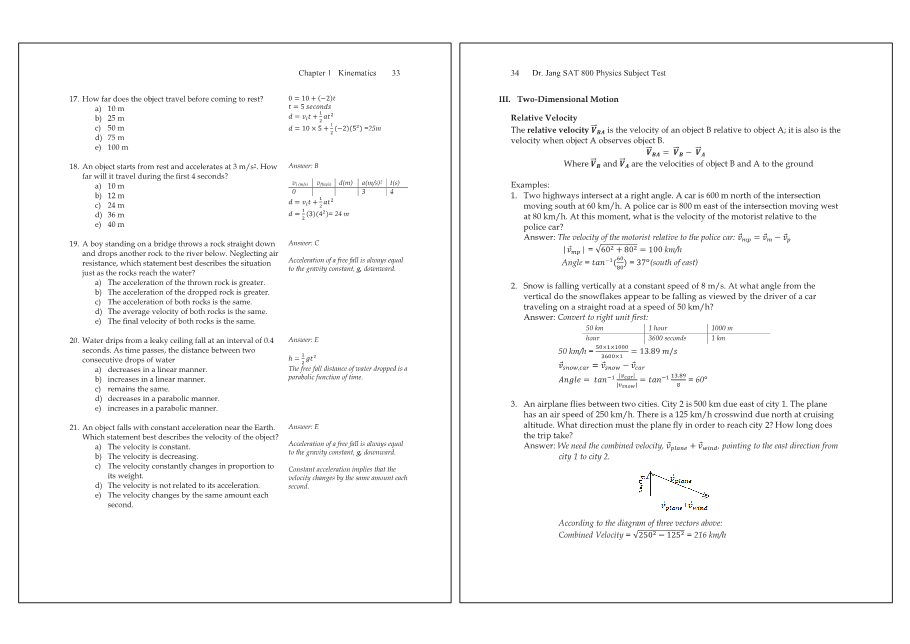 Dr.jang's SAT 800 Physics