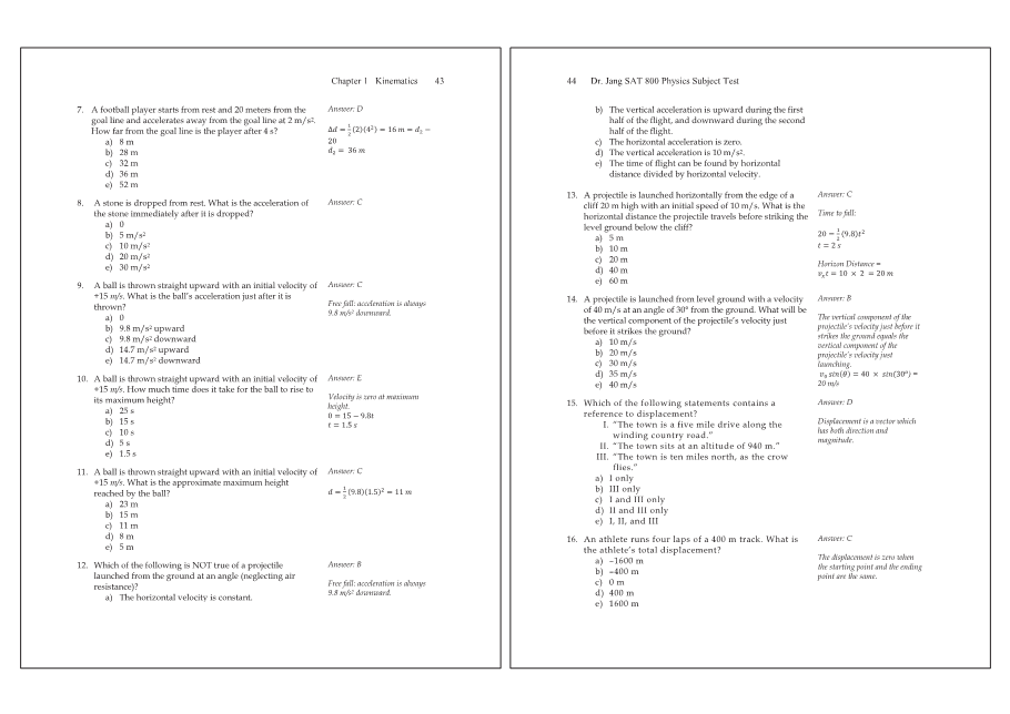 Dr.jang's SAT 800 Physics