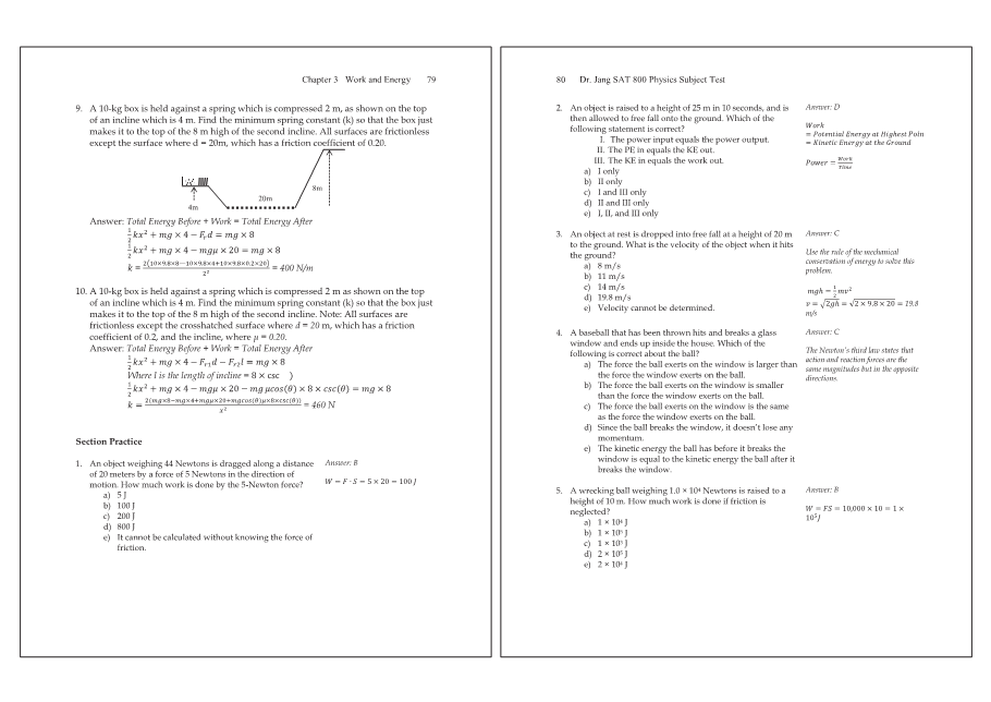 Dr.jang's SAT 800 Physics