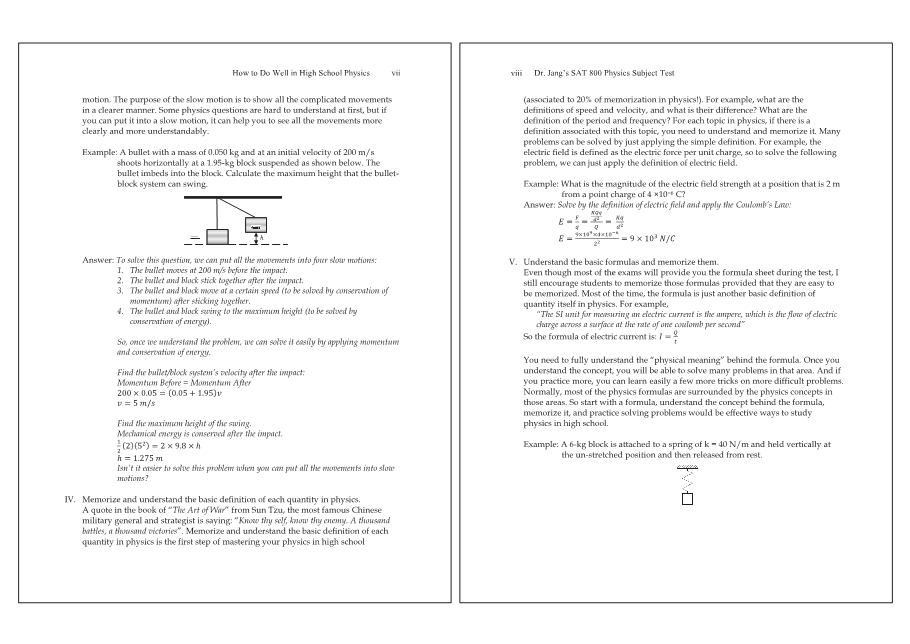 Dr.jang's SAT 800 Physics