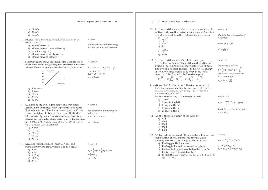 Dr.jang's SAT 800 Physics