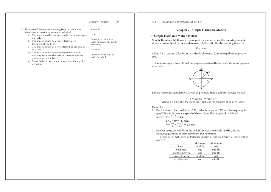 Dr.jang's SAT 800 Physics