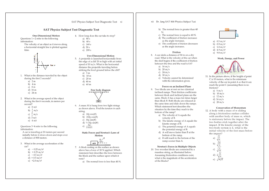 Dr.jang's SAT 800 Physics