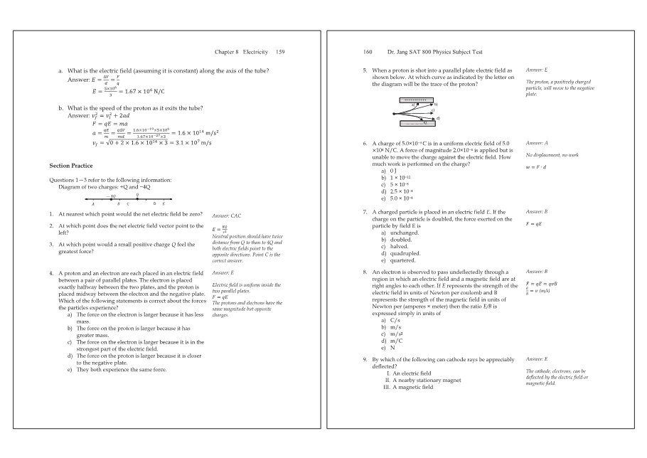 Dr.jang's SAT 800 Physics